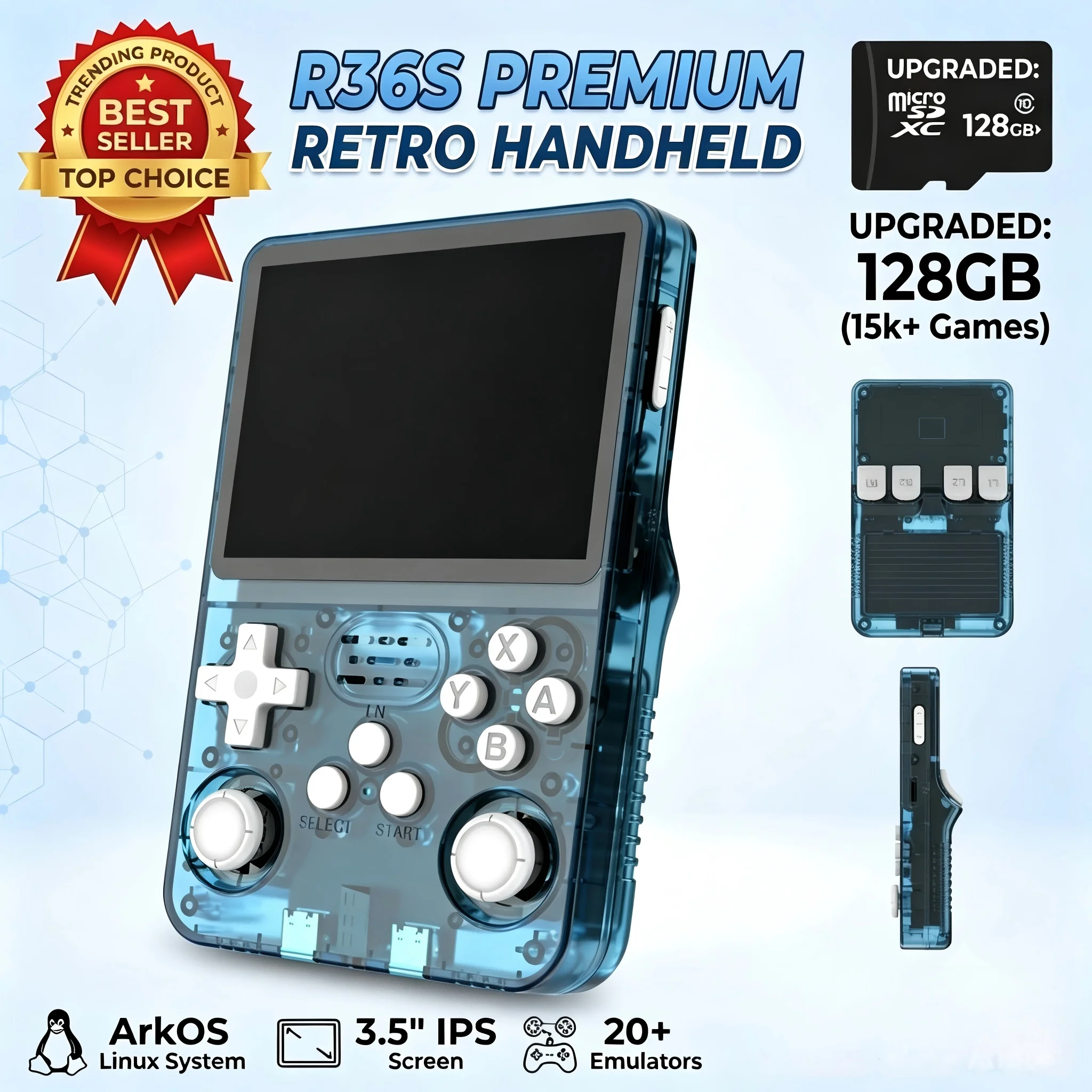 Retro Gaming R36S - R36S Retro Handheld Game Console 3.5