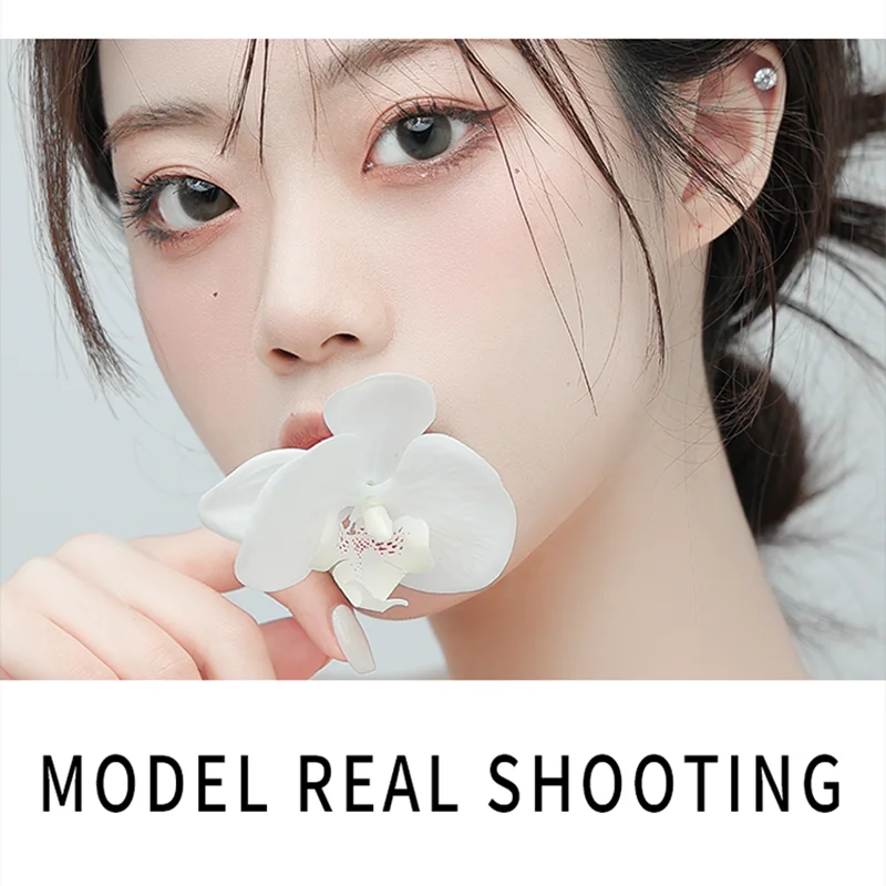 Pestañas postizas naturales simuladas, pestañas postizas de tallo transparente grueso, brillo, herramientas de maquillaje para principiantes, pestañas hechas a mano