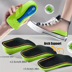 Height Increase Shoe Insoles for Men Women Arch Support Orthopedic Insoles Sneakers Heel Lift Templates Memory Foam Shoe Inserts