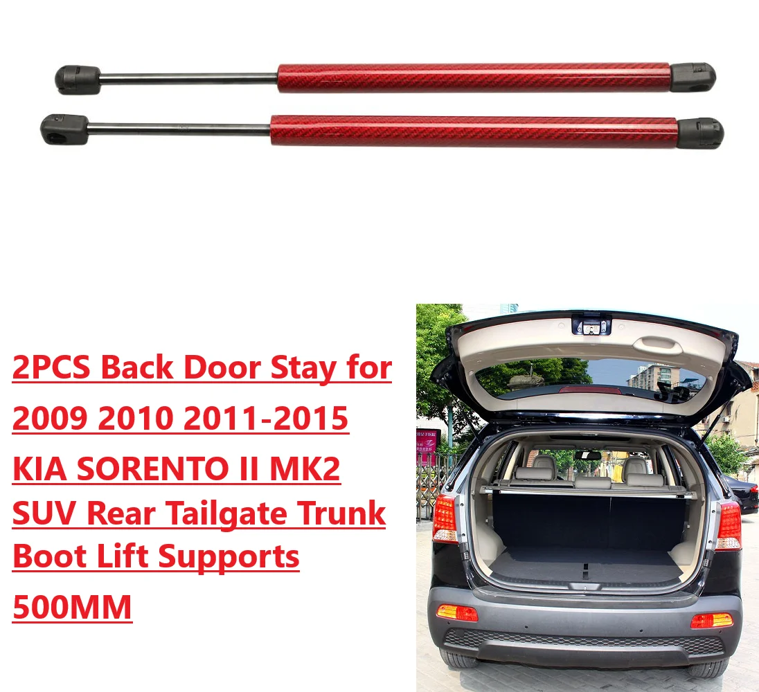 

2PCS Back Door Stay Rear Tailgate Trunk Boot for 2008-2016 KIA XM SORENTO 2th II SUV Lift Supports Gas Struts Shock Damper 50CM