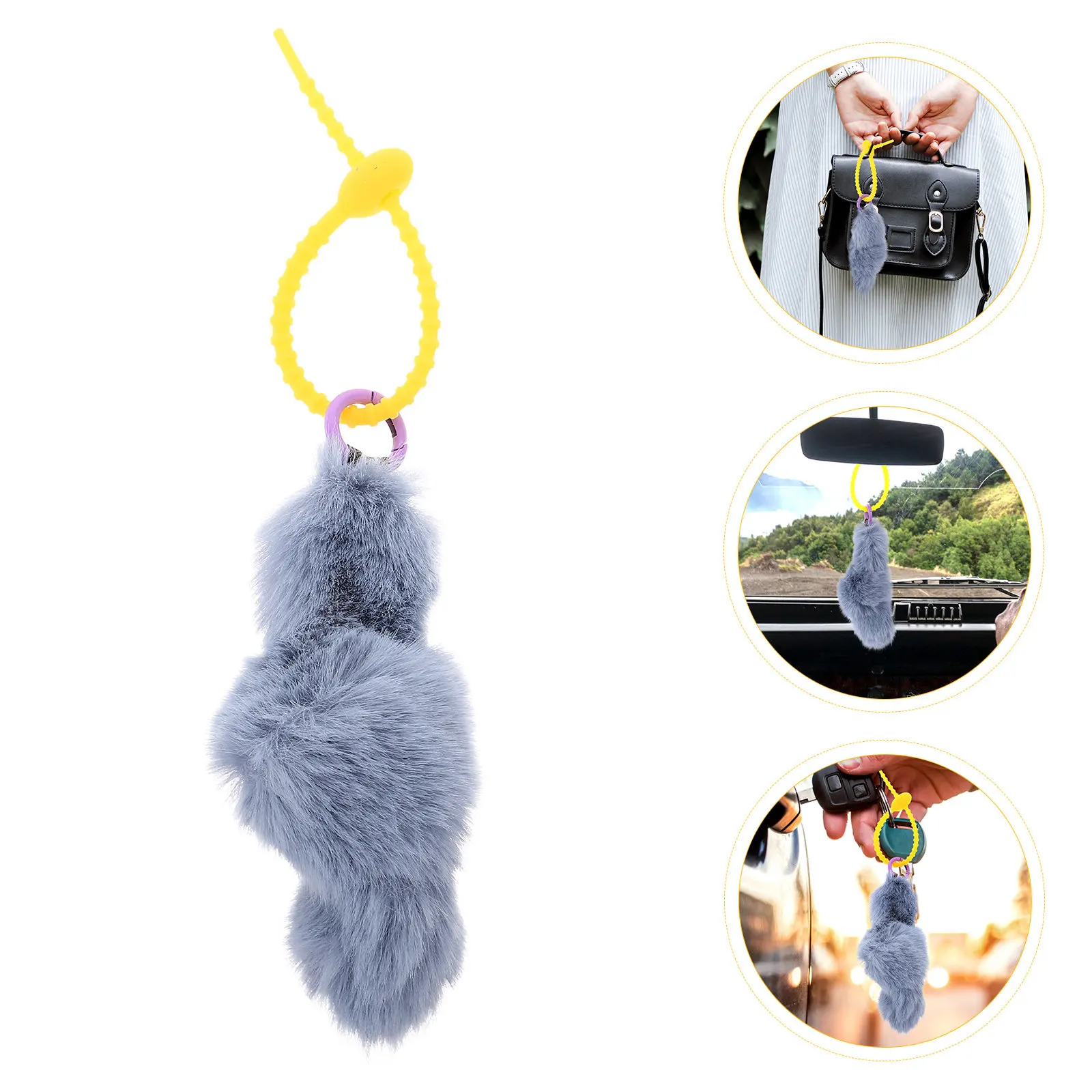 

Мягкий мультяшный брелок-подвеска, идеально подходит для рюкзака, сумки, автомобиля, декоративный аксессуар с узлом, маленький, легкий, удобный