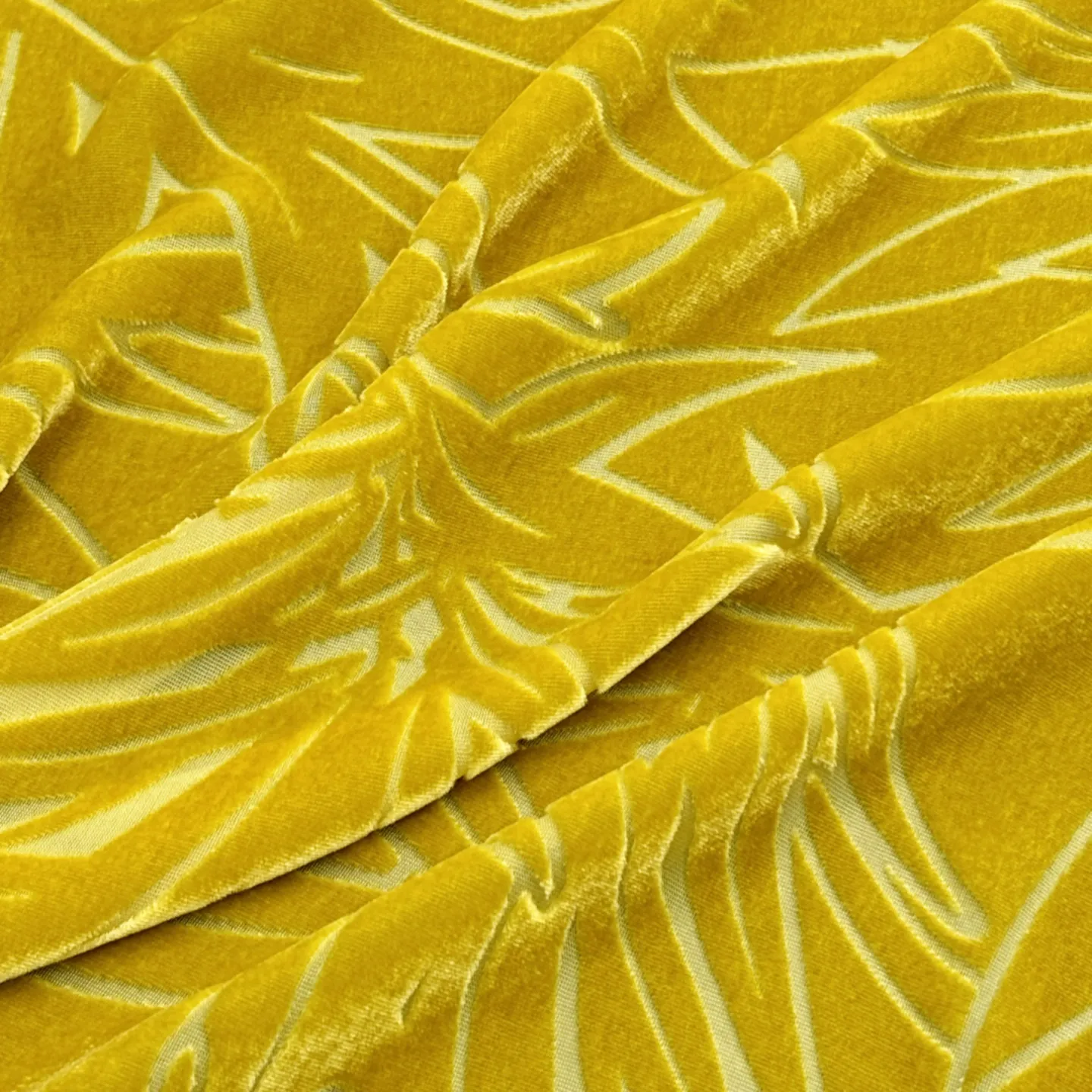 Silk Velvet Silk Leaves Burning Flowers Burnt out Micro Transparent Velvet National Style Dress Cheongsam Top Fabric