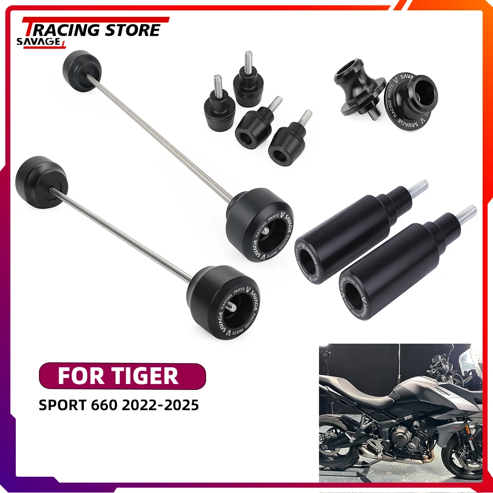 

2025 For Tiger Sport 660 Trident 660 Frame Sliders Wheel Axle Spindle Guard Fender Mudguard Fork Sliders Guard 6mm Spools Slider