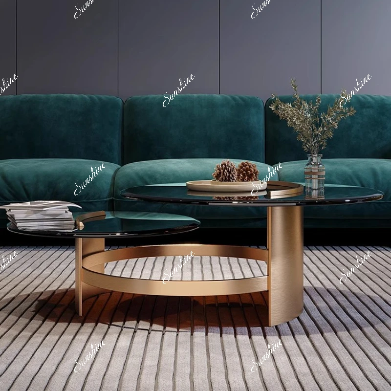 

Italian minimalist light luxury coffee table, modern simple villa living room furniture