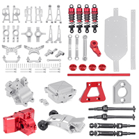 MJX 14210 14209 H14BM Metal Steering Assembly Suspension Swing Arm Gear Shock Tower Shock Absorber CVD Servo Arm RC Upgrade Part