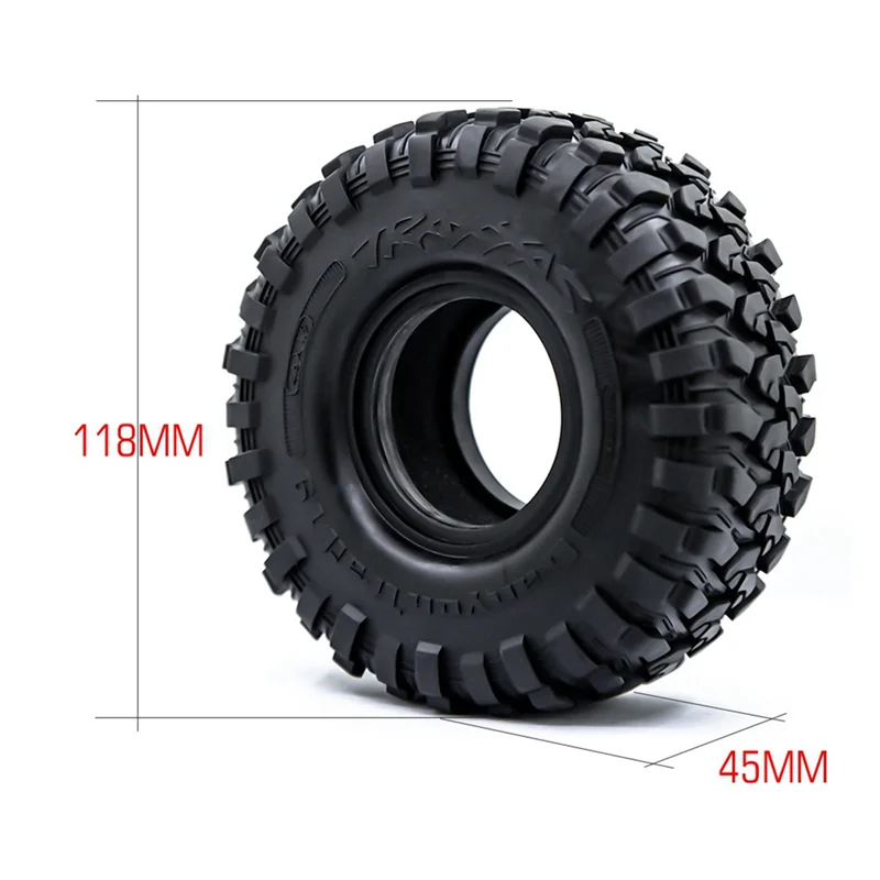 

MYMF-16PCS 118MM 1.9 Rubber Tires Tyres Wheel For 1/10 RC Crawler Car Axial SCX10 90046 AXI03007 Traxxas TRX4 D90 Tamiya CC01