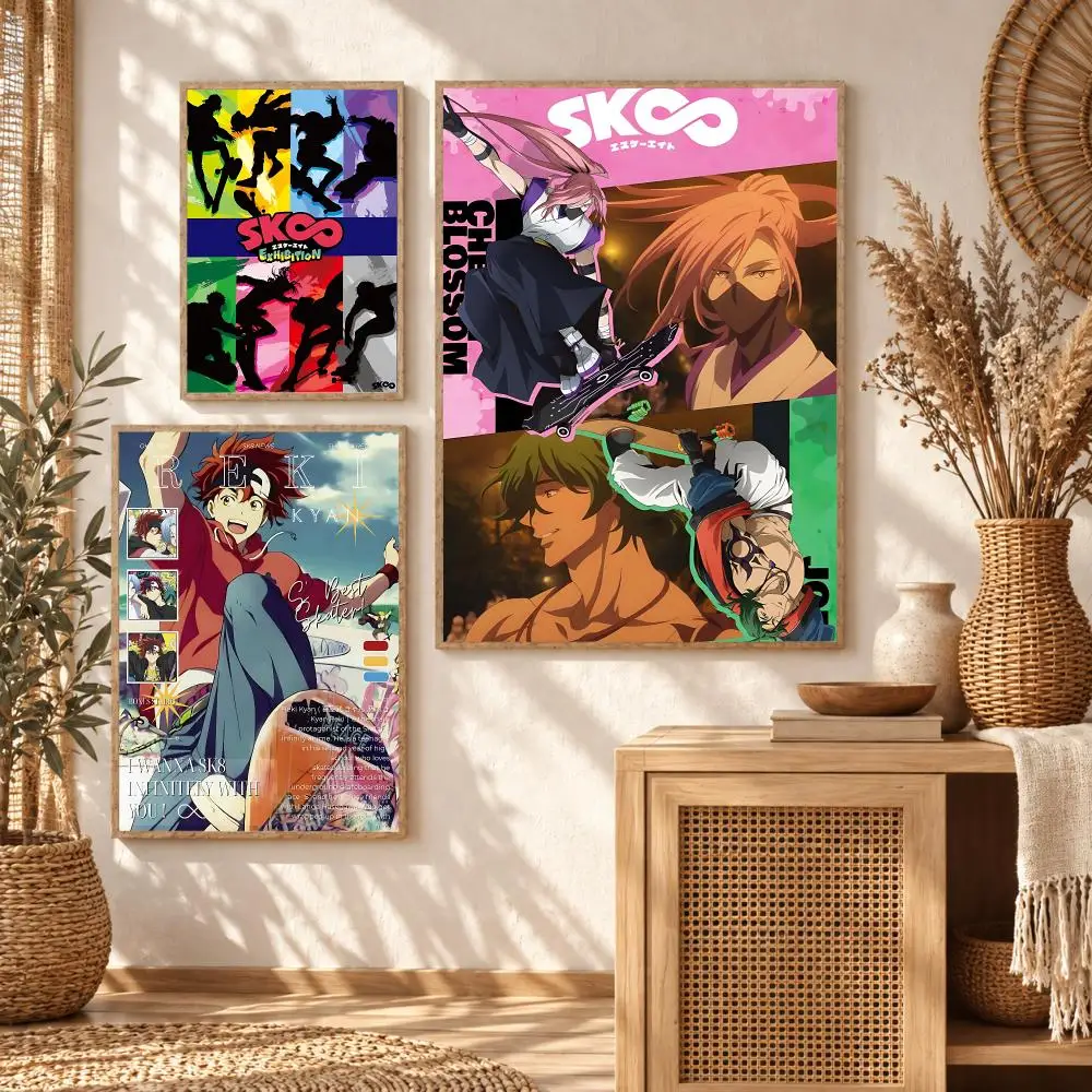 Sports Anime S-Sk8 The Infinity Painting Calligraphy Modern Canvas Wall Art Prints for Living Room Decor | Wall Decals