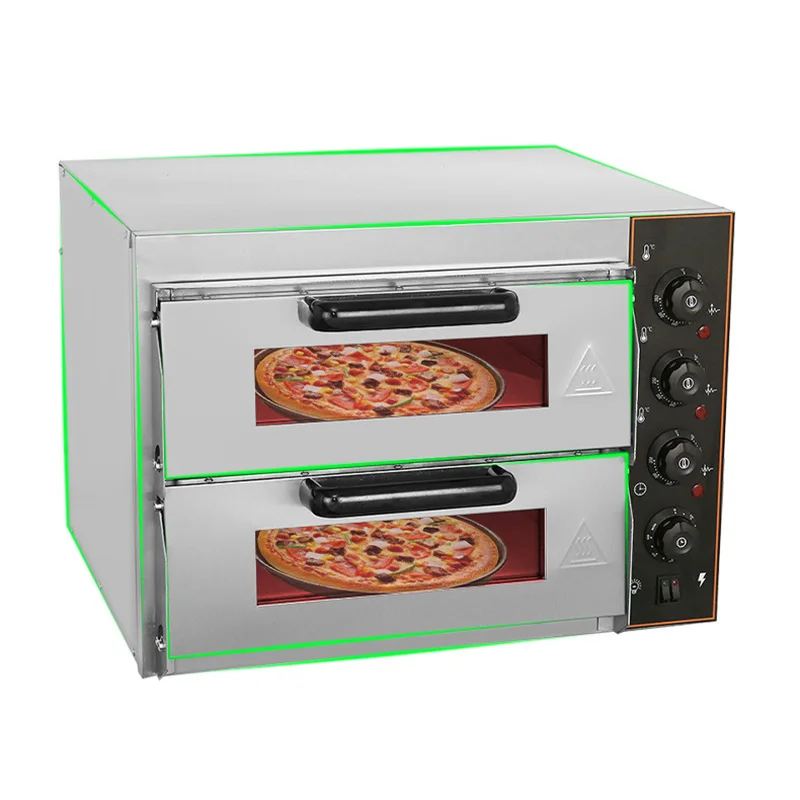 EB-1/2 พิซซ่าไฟฟ้าครัวเครื่องเตรียมอาหาร Double Layer Baker เครื่องใช้ในบ้านสแตนเลสอาหารเตาอบเชิงพาณิชย์