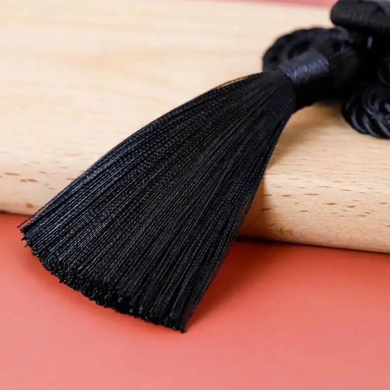 Bouton de plaque à pampilles fait à la main, bouton Congsam de Style chinois, grand bouton de décoration de col haut de gamme à trois feuilles, vêtements chinois