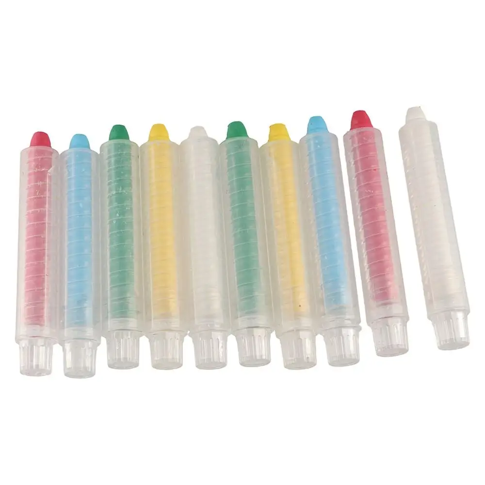 

Washable Non-toxic Dust Free Chalk Drawing Pens White Pen Teacher Chalk Colorful DIY Painting Solid Water Chalk Office Supplies