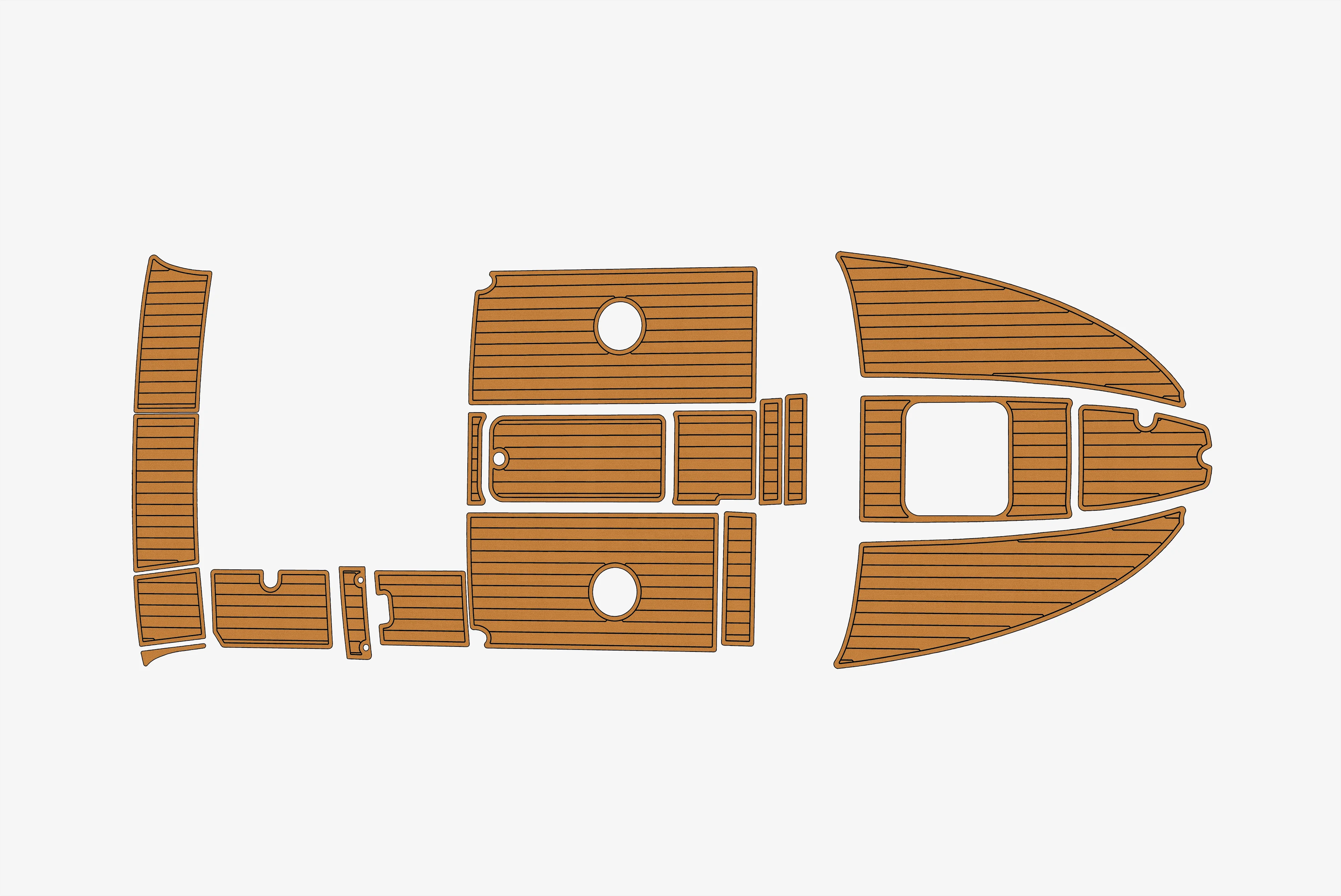 

2004-2009 Bayliner 652 1/4" 6mm EVA foam Non-Slip PVC Teak Decking marine Mat aqua gatorstep carpet Marine Floor