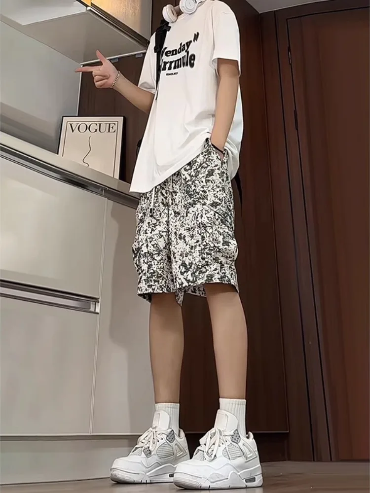 

American Sle Workwear orts Men's Summer Small Design Dyed Pants Casual Versatile Mid-Length Five-ket orts