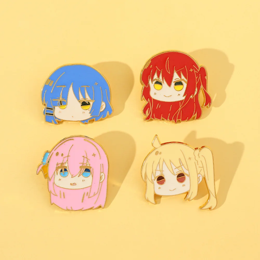 4pcs Anime Cosplay Brooch for Unisex Cute Character Pins Clothing Backpack Lapel Pins