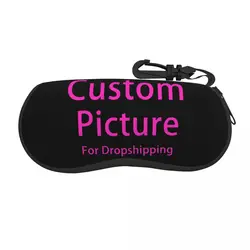 Personalized Custom Photo Logo Sunglasses Case Neoprene Zipper Customized DIY Print Shell Eyeglass Case Protective Box Glasses