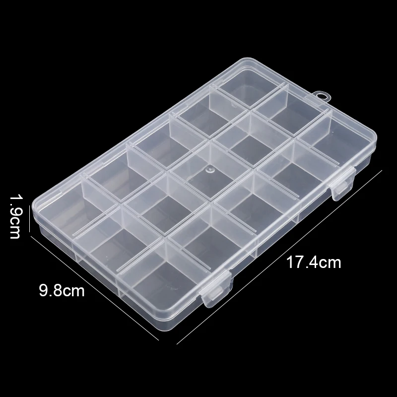Transparenter Aufbewahrungsbehälter, Schmuckschatulle, durchsichtige Kunststoff-Organizer-Box, leere Ohrring-Aufbewahrungs-Organizer, Vitrine für Perlen