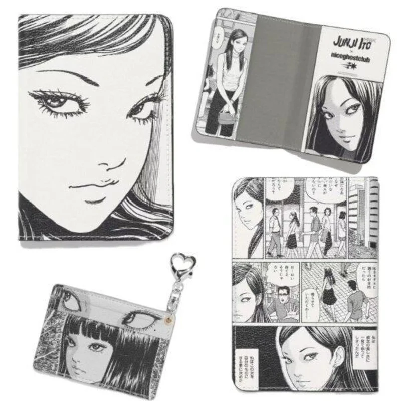 Passport Holder Comic Tomie Kawakami Print Passport Holder Pu Leather Multi Slot Travel Document Organizer Zipper Dark Gift