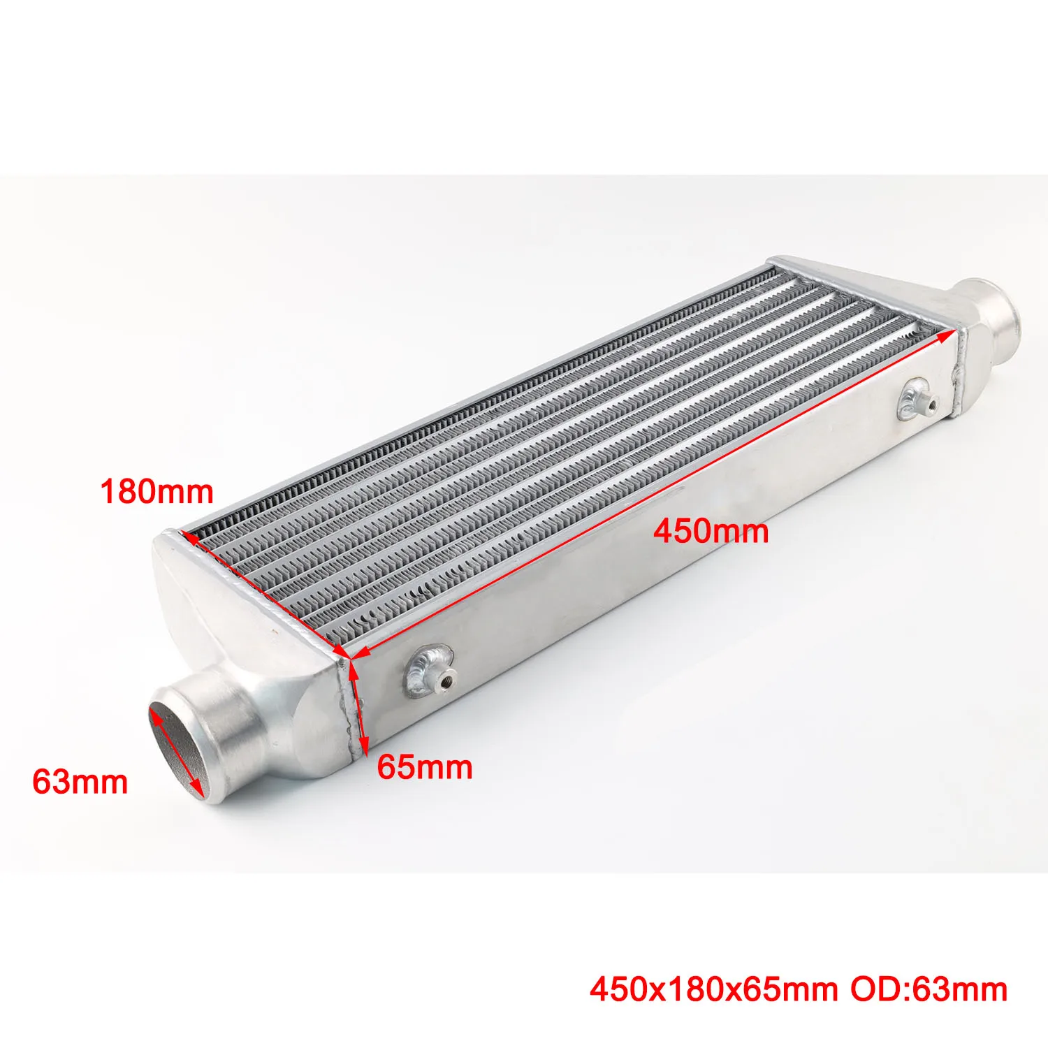 450x180x65mm Universal Turbo Intercooler bar&plate OD=63mm Front Mount intercooler Light weight designed Made of Aluminum