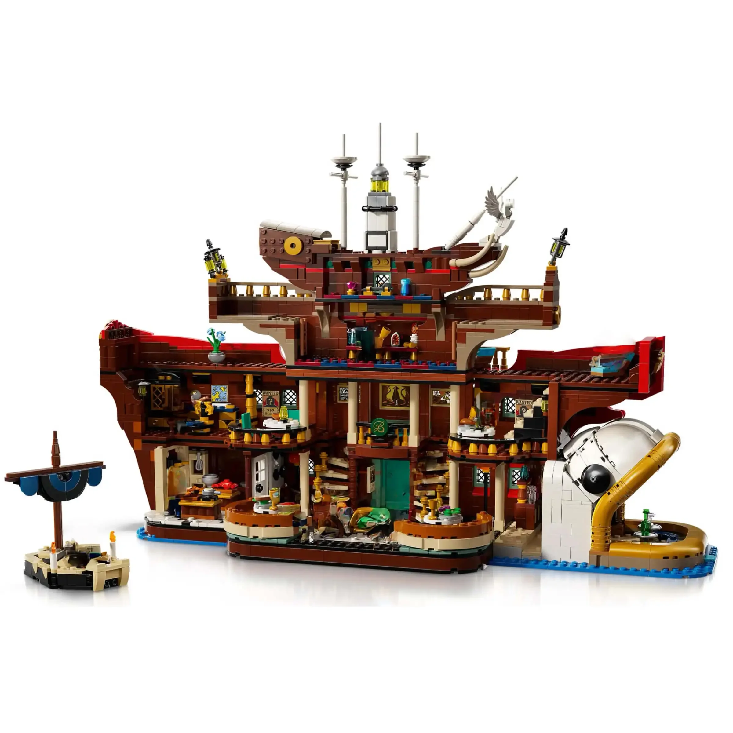 

MOC 75640, вид на улицу, плавающий ресторан, архитектура, строительные блоки, креативная модель «сделай сам», кирпичи, игрушка для детей, подарок для взрослых