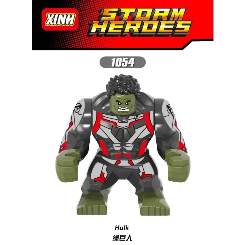 Action Figure Marvel Mini Blockman Avengers Super Hero Hulk annichiation Puzzle Assembly Block Boy Toy regalo per bambini