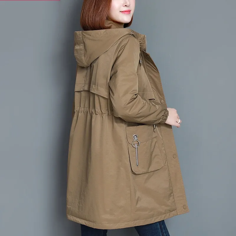 

Женское повседневное теплое пальто из хлопка Thiened, средней длины на молнии, модное пальто для молодой мамы, осень-зима, новое поступление