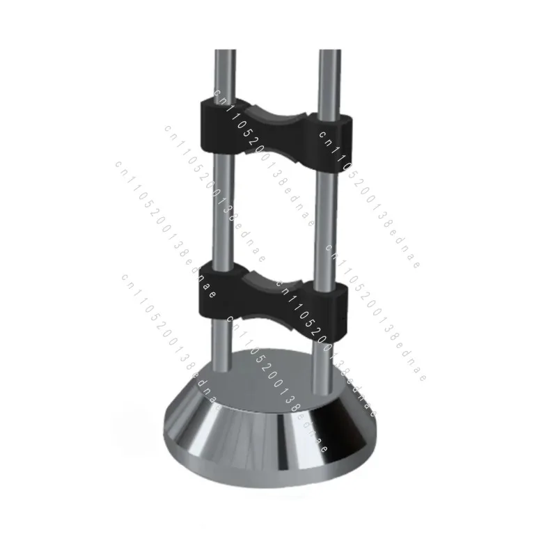 Adjustable Audio Cable Riser Stand – Stainless Steel Hi-Fi Cable Lifter with Vibration Damping Spikes for Speaker, Signal Cable