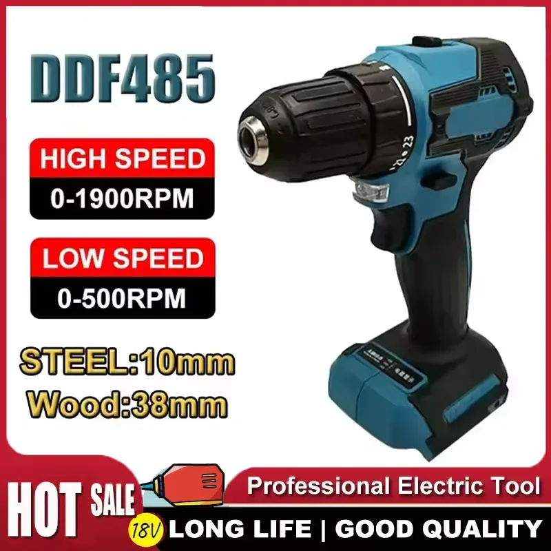 

Подходит для Makita DDF485 10MM LXT: Компактный беспроводной инструмент, многофункциональная отвертка, ударный бесщеточный шуруповерт, аккумуляторная бесщеточная дрель.