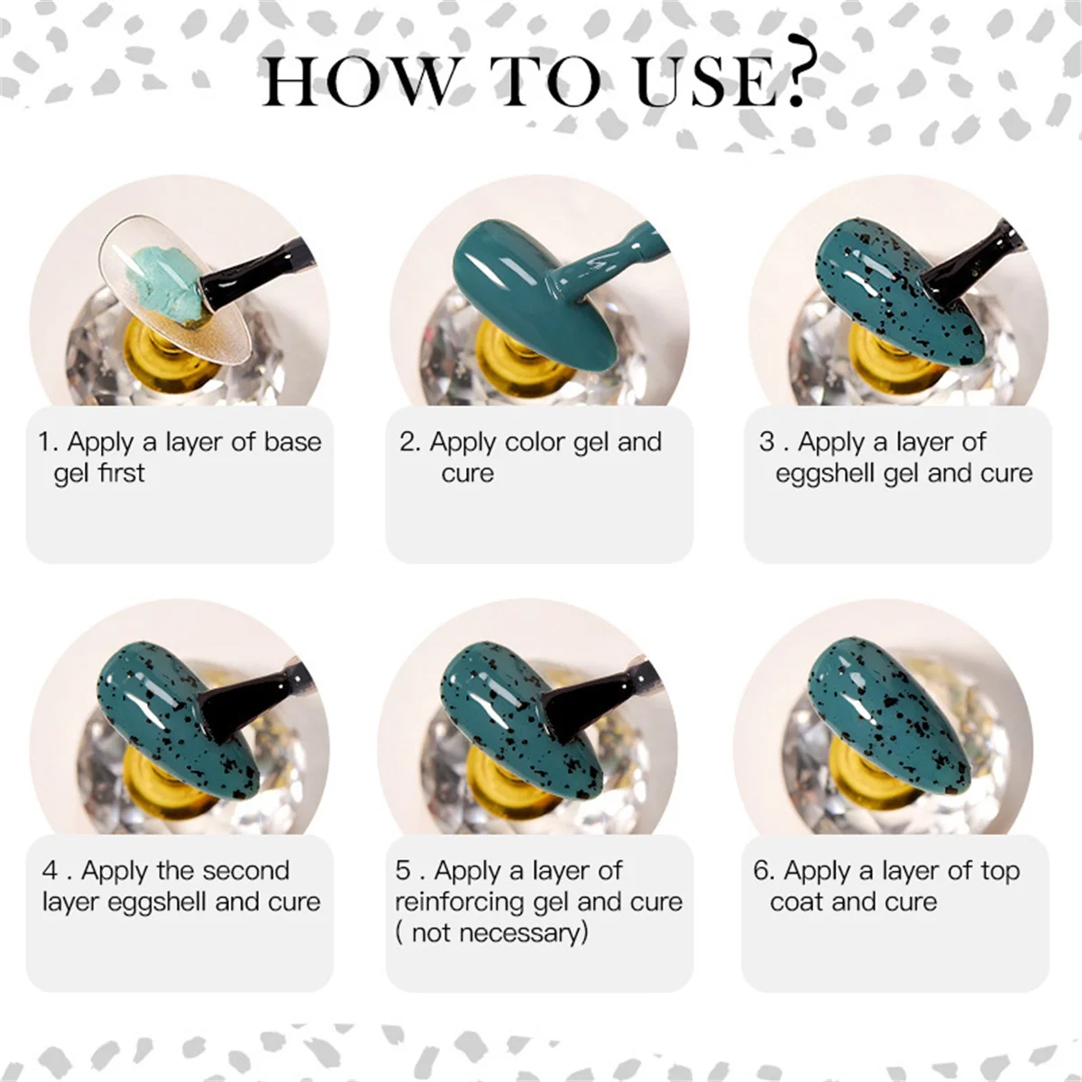 Eggshell Gel Nail Polish Semi Permanent Soak Off UV Gel Varnish Nail Art Top Coat Can Be Applies On Any Color Gel Nail Supplies