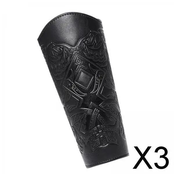 중세 팔 보호대 PU 가죽 조절 가능한 손목 보호대 레트로 스타일 팔 보호대 의상 소품 가면 무도회 파티용