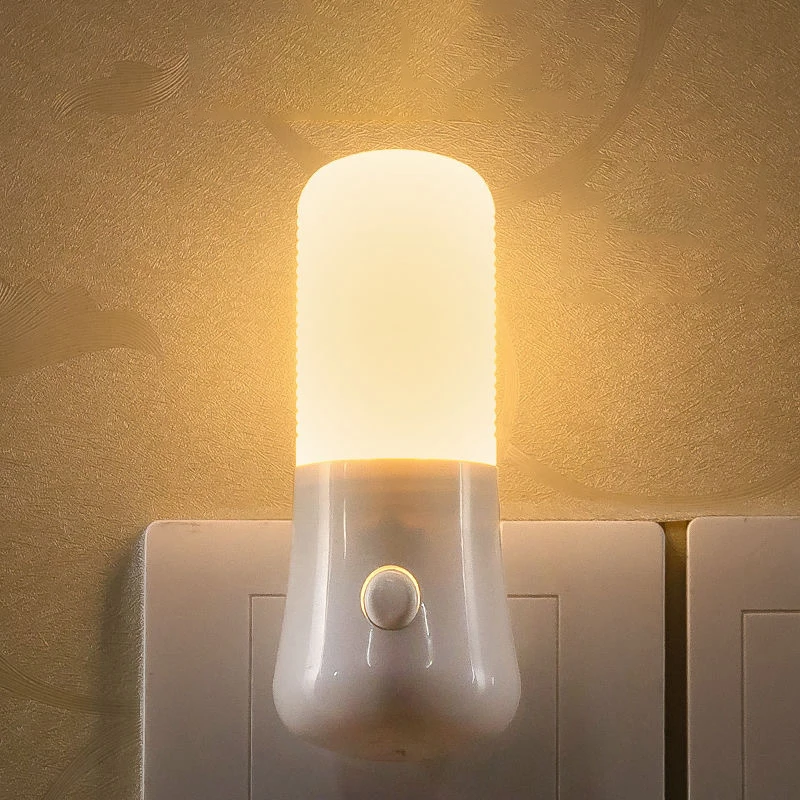赤ちゃんの授乳用のLEDナイトライト,アメリカのプラグ,インテリジェントソケット,省エネ,寝室,廊下用のナイトライト