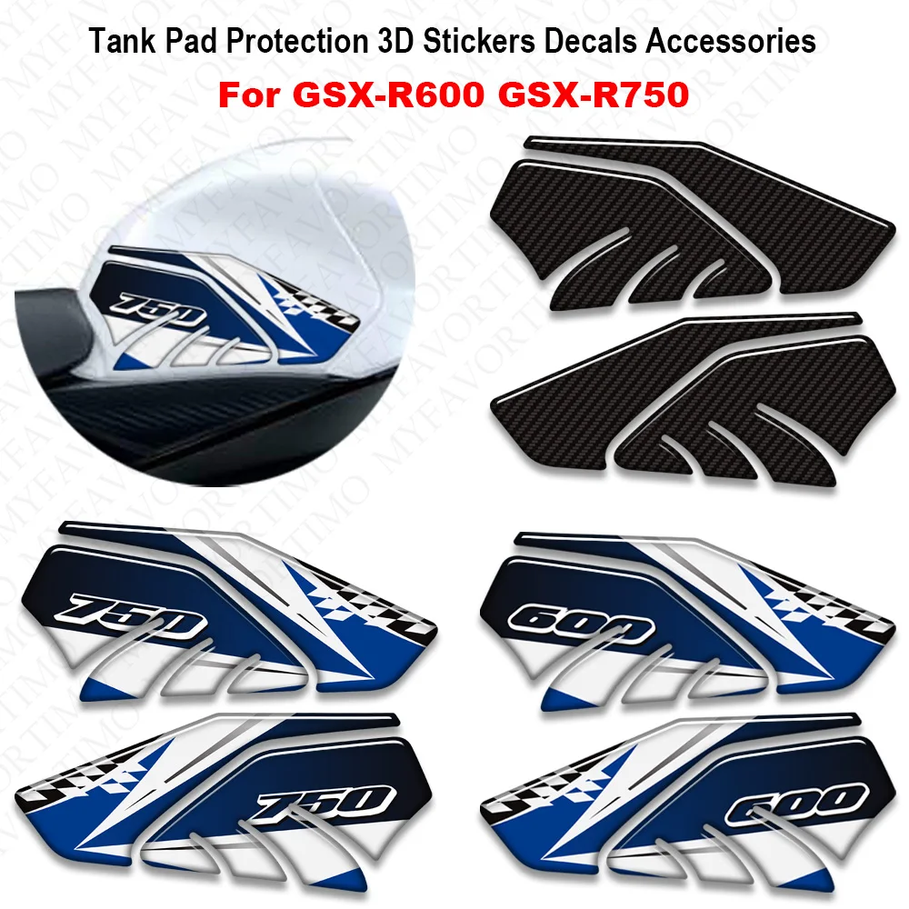 For GSX-R600 GSX-R750 GSXR GSX-R 600 750 R GSX 600R 750R 3D Motorcycle Fuel Tank Pad Sticker Gas Cap Protector Decal