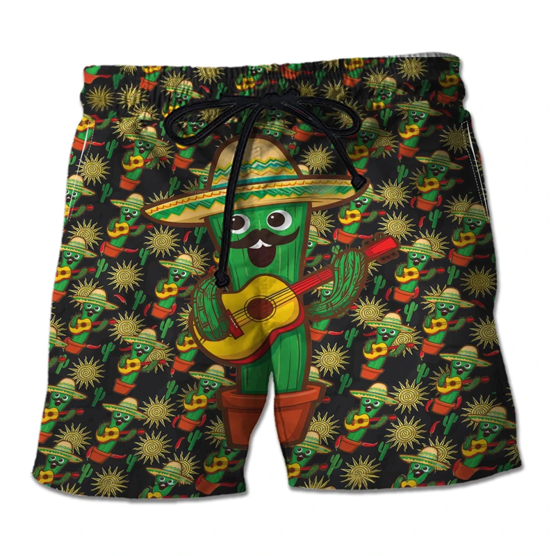 Mexican Cinco De Mayo 3D Printed Bermudas Funny Food Boardshorts Hip Hop Skull Board Shorts Taco Trousers Fashion Short Pants