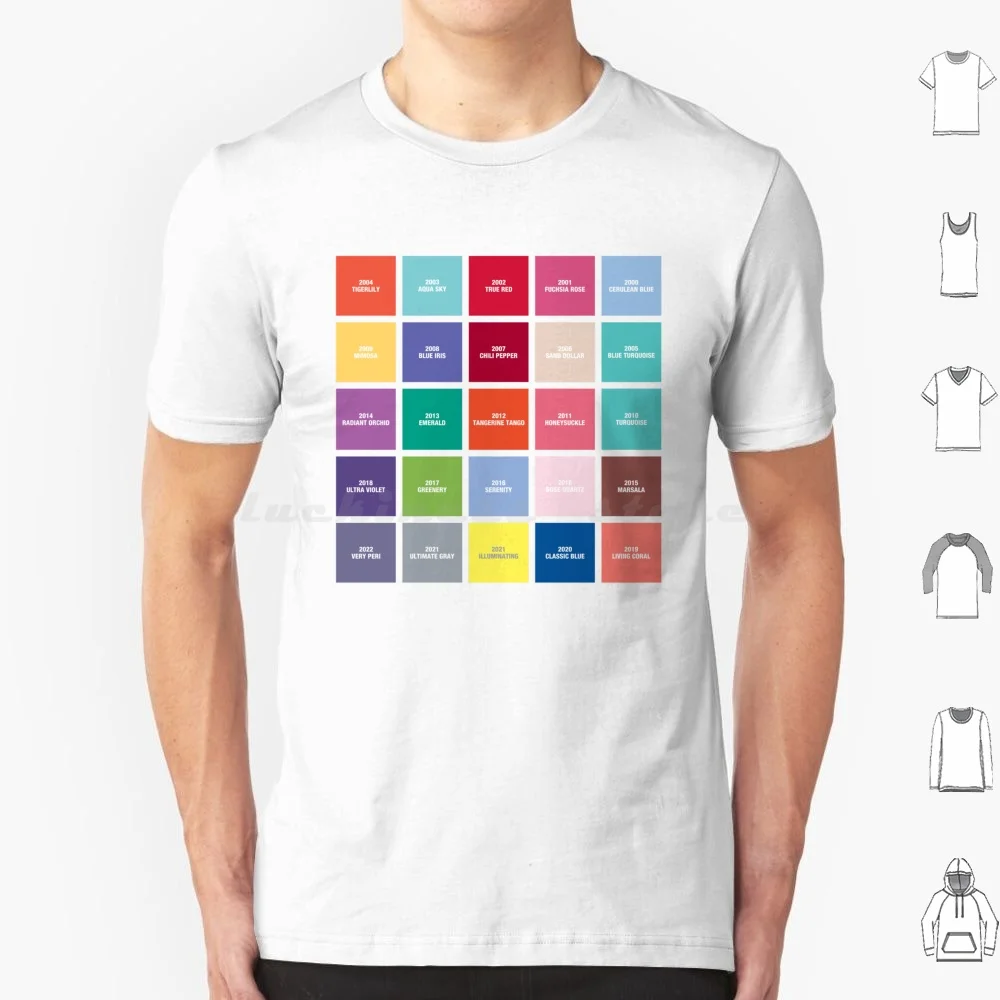 Color Of The Years T Shirt Big Size 100% Cotton Color Of The Year Pantone Pantone Colours