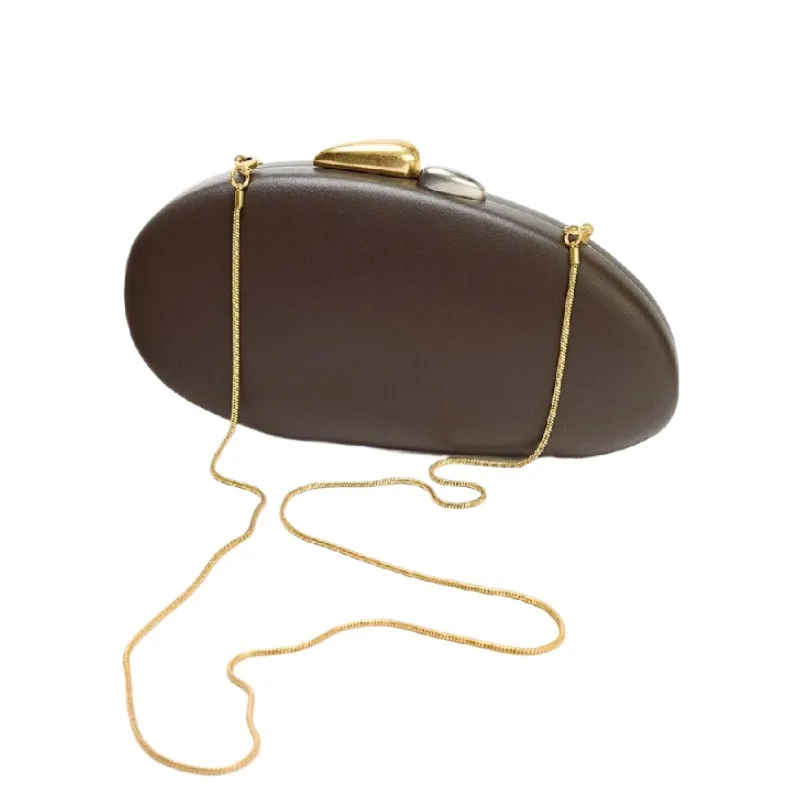 

Studded Hard Shell Evening Bag For Women, Faux Leather & Acrylic Clutch Purse With Chain, Unique Square Handbag For Wedding Part