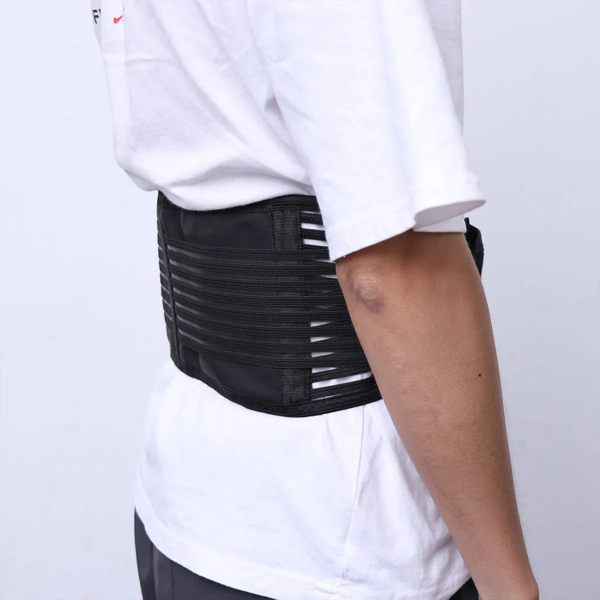 

1pc Waist Support Belt Slim Lightweight High Elasticity Self-Heating Magnet Design For Back Pain Relief Lumbar Muscle Strain