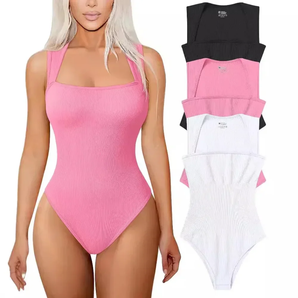 Women Sleeveless Bodysuit Shapewear Thong Waist Trainer Underwear Body Shapers Tummy Slimmer Belly Compression Control Tank Tops