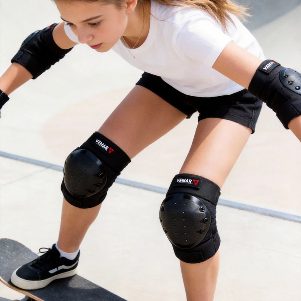 

4 шт. защитные накладки на колени и локти для детей и взрослых, защитная экипировка для скейтбординга, роликовых коньков, велоспорта, BMX, мотоцикла, велосипеда