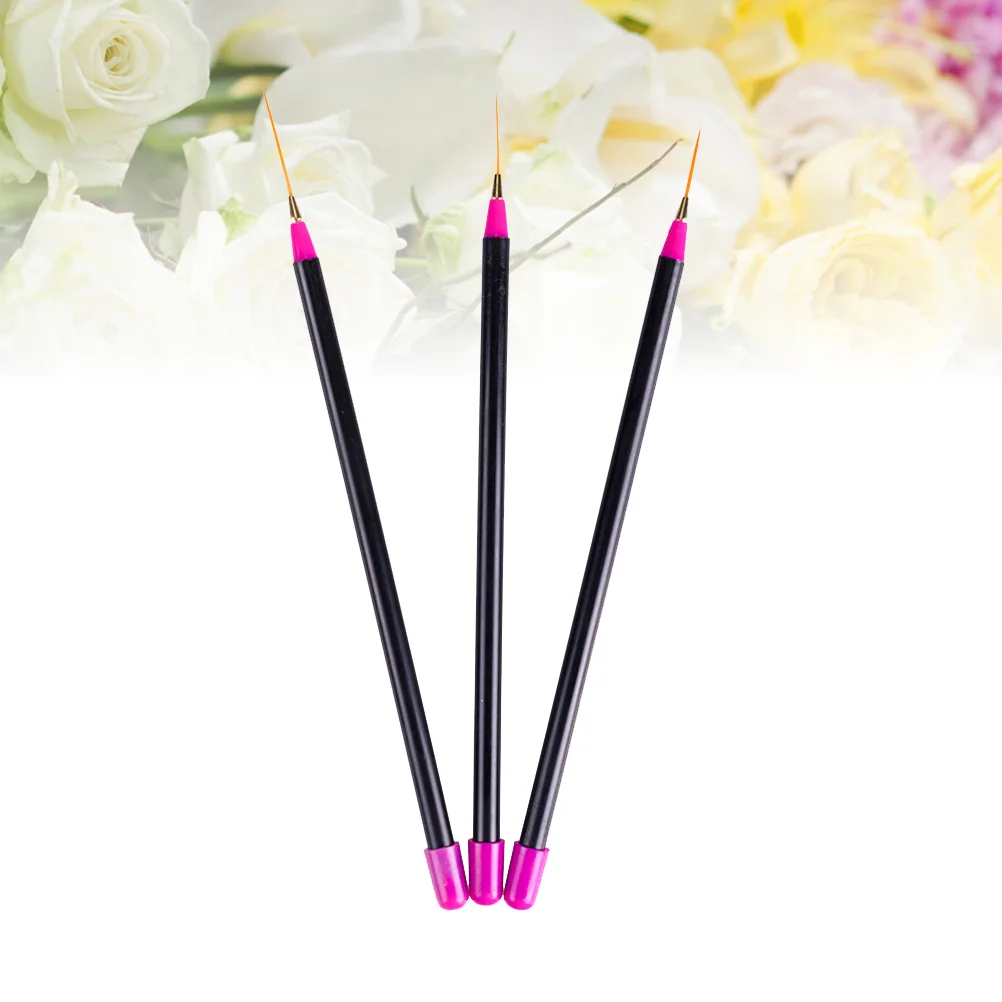 3 PCS Salon Tool Brush Pen Tools Dotting Painting Modeling Polish Nail Pens