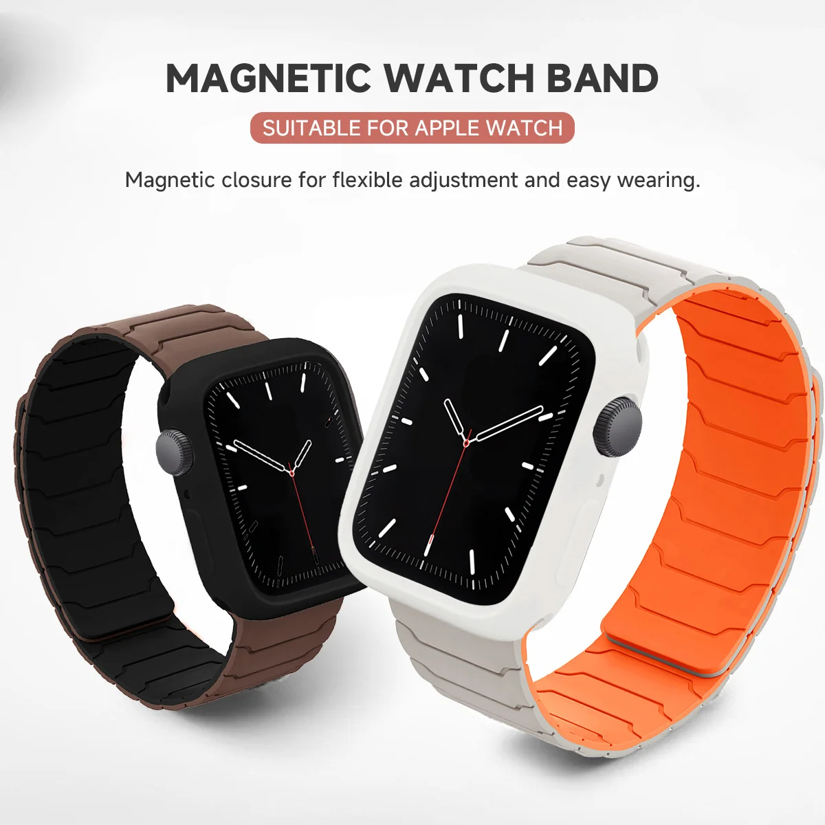حزام مغناطيسي + حافظة من السيليكون لساعة أبل الترا 2 49 مللي متر 46 مللي متر 45 مللي متر 44 مللي متر 42 مللي متر 41 مللي متر 40 مللي متر غطاء من البولي يوريثان Iwatch 10 9 8 7 6 SE 5 4