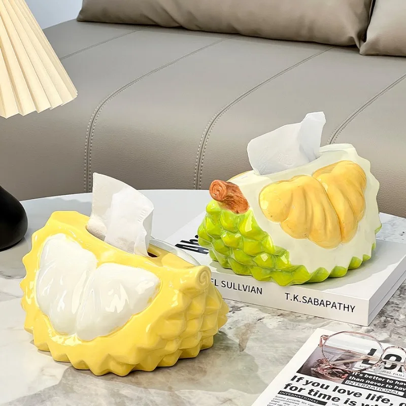 Durian Tissue Box Living Room Paper Box Storage Box High-end Light Luxury Creative Dining Table Napkin