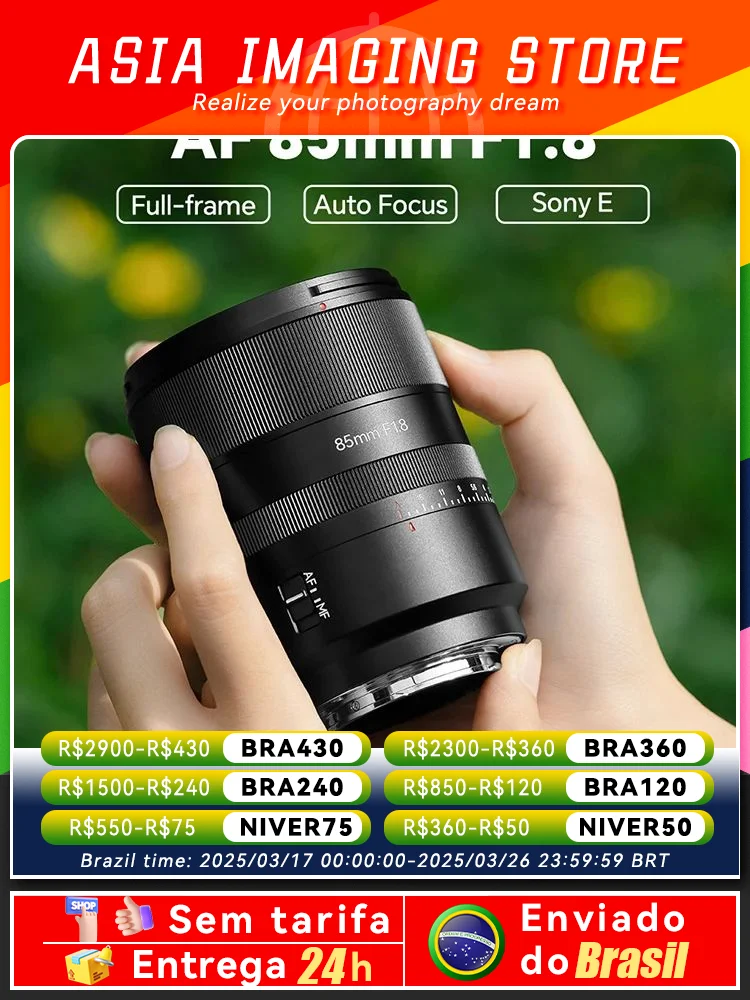 7artisans AF 85mm F1.8 Auto Focus STM Full Frame Large Aperture camera Lens for Sony E-A7R A74 A7R4 A7C A6600 Nikon Z Z7II Z6II