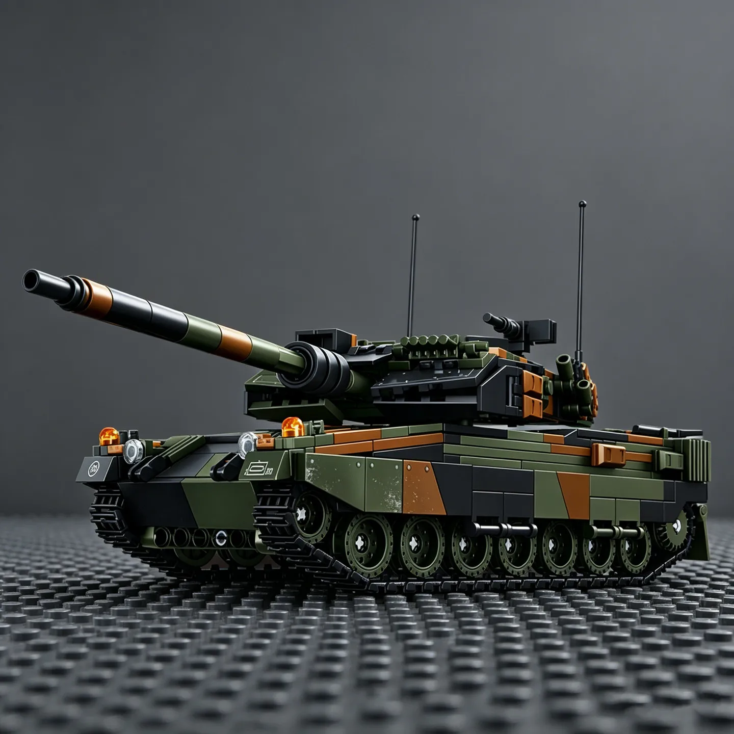 New  Model  Building Blocks Leopard 2A6 Main Battle Tank Tracked Armored Vehicle Educational Toy
