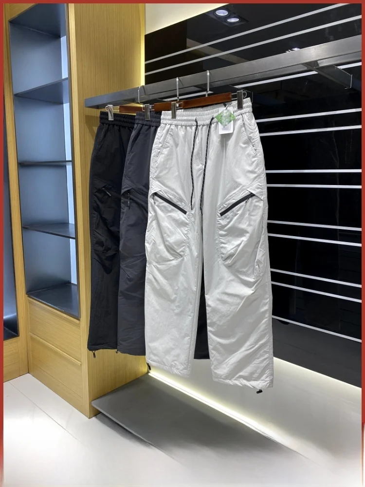 

Спецодежда High Street! 3D пошив! Зимние мужские ветрозащитные повседневные универсальные пуховые брюки с эластичной резинкой на талии