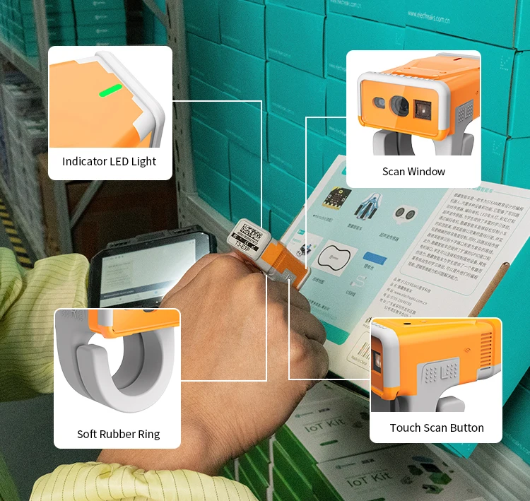 Bluetooth Ring Barcode Scanner Hands Free OEM ODM | Effon T3 for Warehouse Logistics Inventory Management