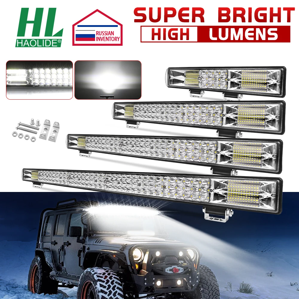 

Super Bright Led Light Bar 12" 20" 12V 24V Spot Flood Fog Lamp Work Light for Motorcycle 4x4 Offroad SUV ATV Tractor