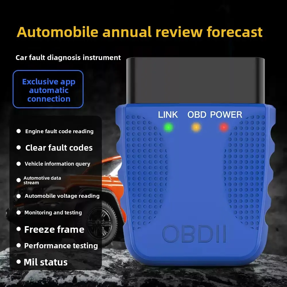 ELM327 USB OBD scanner, portable automotive diagnostic tool, fault code detection and clearing, compatible with OBD-II