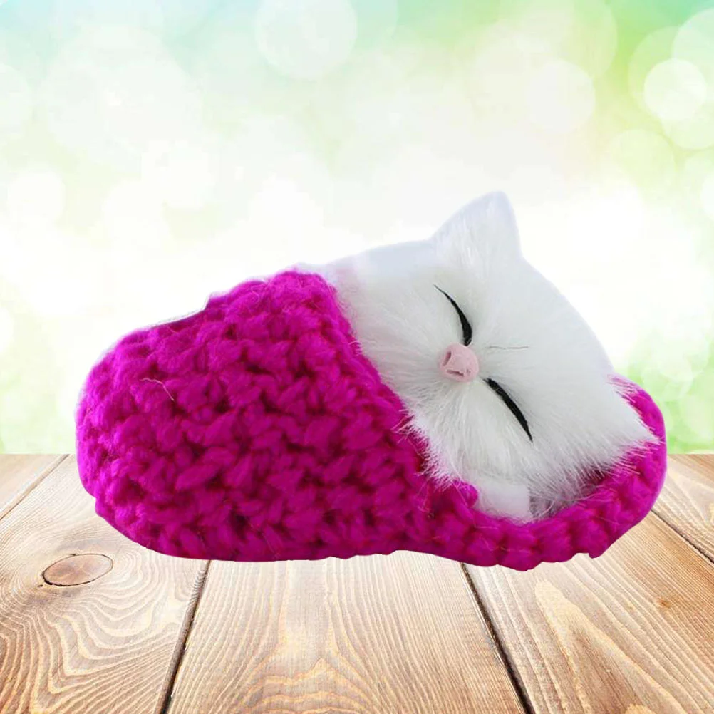 Katze Plüsch Mini Spielzeug Kätzchen Schuh Tier Schlafslipper Kuscheltiere für Mädchen