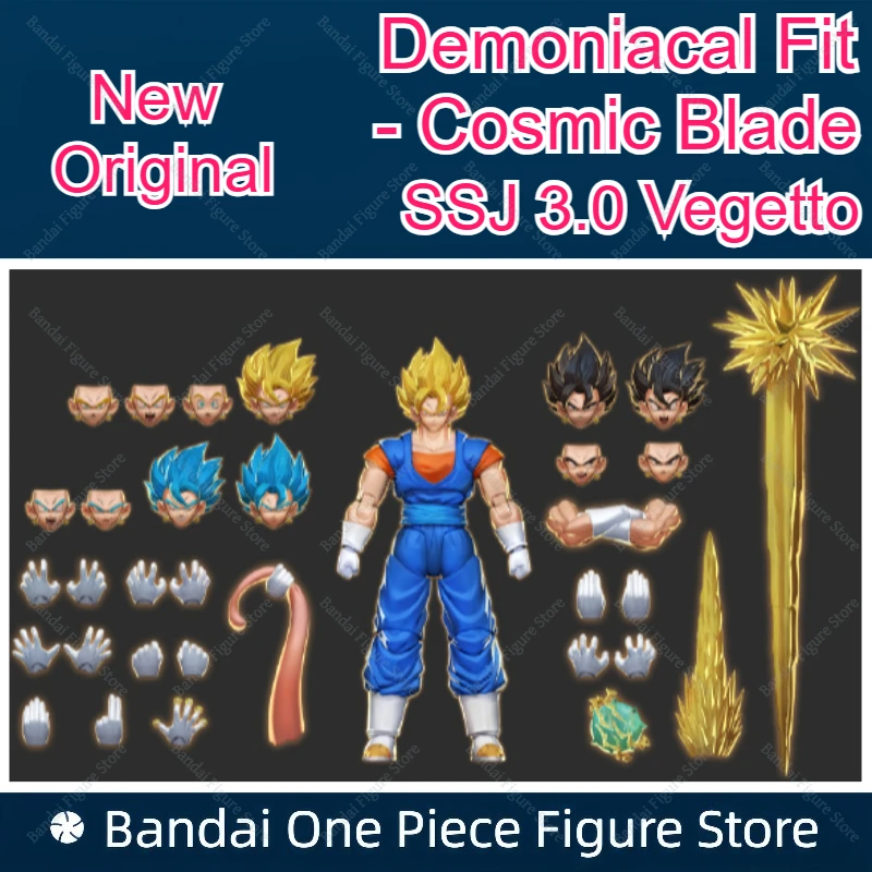 New Original Demoniacal Fit Cosmic Blade SHF Dragon Ball SSJ 3.0 Vegetto Anime Action Figure Collection Model Toy Gift