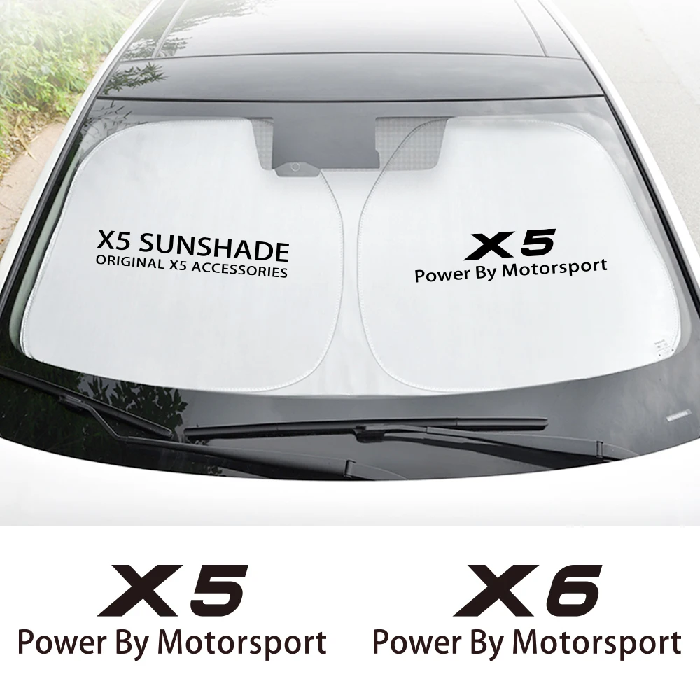 For BMW X5 X6 G05 G06 F15 F16 E70 E71 E53 E72 Anti-UV Car Front Windshield Cover Foldable Sunshade Auto Interior Accessories