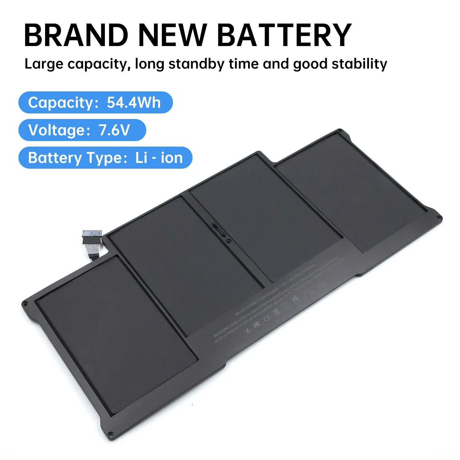 New A1405 A1496 Laptop Battery for Apple MacBook Air 13
