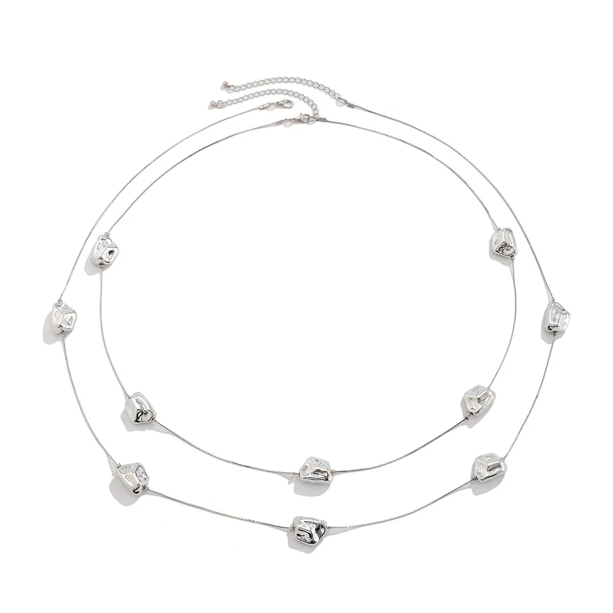 Trend elegancka biżuteria Y2K nieregularny duży wisiorek CCB naszyjnik dla kobiet moda DIY długa linia Choker łańcuszek naszyjnik N458 — zdjęcie 3